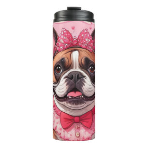 Französische Bulldogge Verliebt French Bulldog Thermosbecher