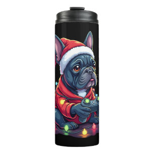 Französische Bulldogge Videospiel Controller Leich Thermosbecher