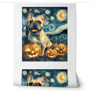 Französische Bulldogge von van gogh Sternennacht H Tapete