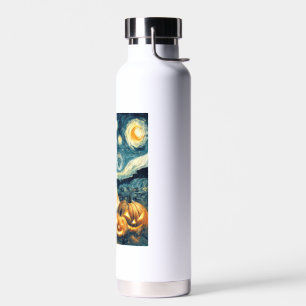 Französische Bulldogge von van gogh Sternennacht H Trinkflasche