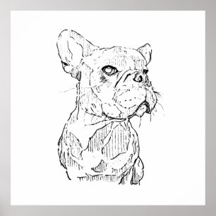 Französische Bulldogge Wandkunst, Personalisiert Poster