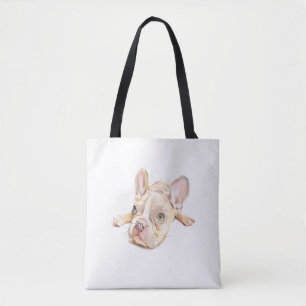 Französische Bulldogge Watercolor-Tasche – Süße Fr