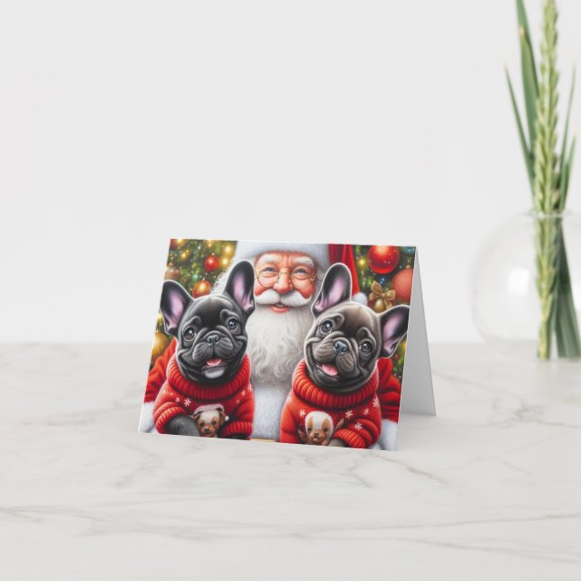 Französische Bulldogge Weihnachten (Vorderseite)