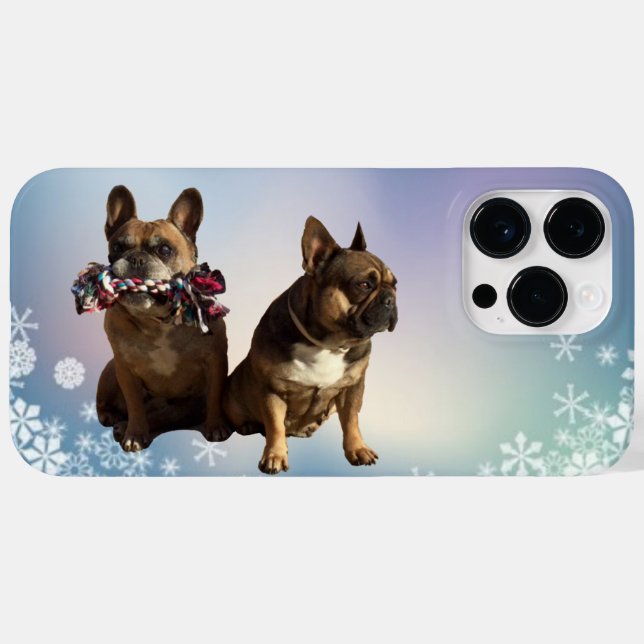 Französische Bulldogge Weihnachten French Bulldog Case-Mate iPhone Hülle (Rückseite (Horizontal))