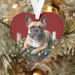 Französische Bulldogge Weihnachten French Bulldog Ornament