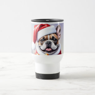 Französische Bulldogge Weihnachten French Bulldog  Reisebecher