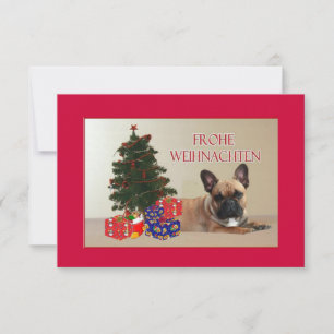 Französische Bulldogge  Weihnachten French Bulldog Save The Date
