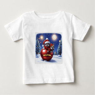 Französische Bulldogge Weihnachten French Bullog Baby T-shirt