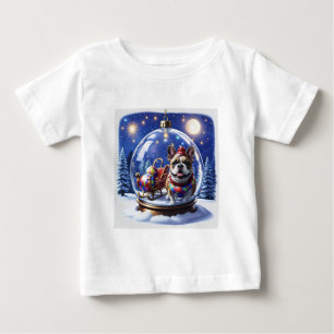 Französische Bulldogge Weihnachten French Bullog Baby T-shirt