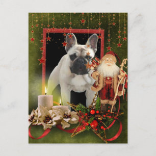 Französische Bulldogge Weihnachten Geschenke Postkarte
