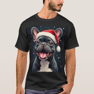 Französische Bulldogge Weihnachten Langarm T-Shirt