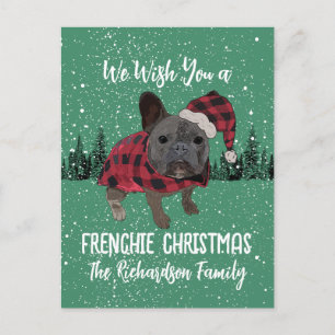 Französische Bulldogge Weihnachten Personalisierte Postkarte