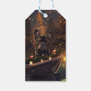 Französische Bulldogge Weihnachtliche Festliche Re Geschenkanhänger
