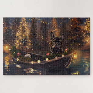 Französische Bulldogge Weihnachtliche Festliche Re Puzzle
