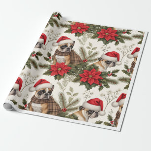 Französische Bulldogge Weihnachts-Geschenkpapier   Geschenkpapier
