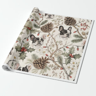 Französische Bulldogge Weihnachts-Geschenkpapier   Geschenkpapier
