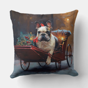 Französische Bulldogge Weihnachtsfest Saison Kissen