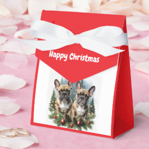 Französische Bulldogge Weihnachtskranz Bulldog Geschenkschachtel