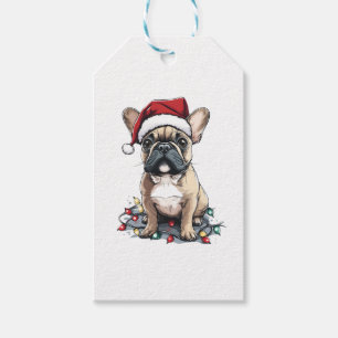 Französische Bulldogge Weihnachtslichter Xmas Hund Geschenkanhänger