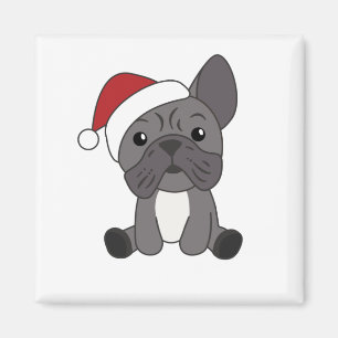 Französische Bulldogge Weihnachtsschneetiere Magnet