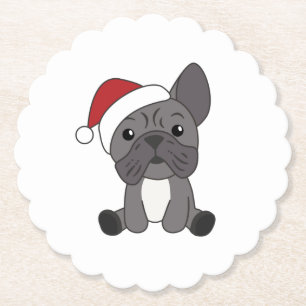 Französische Bulldogge Weihnachtsschneetiere Untersetzer
