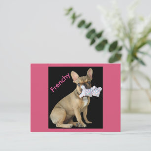 Französische Bulldogge Welpe French Bulldog Postkarte