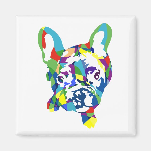 Französische Bulldogge Welpe Magnet (Vorne)