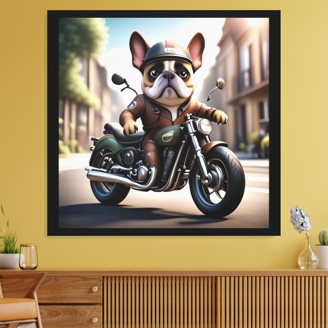Französische Bulldogge Westen French Bulldog Leinwanddruck (Insitu (Wohnzimmer))