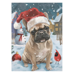 Französische Bulldogge Winter Wonderland Weihnacht Tischdecke