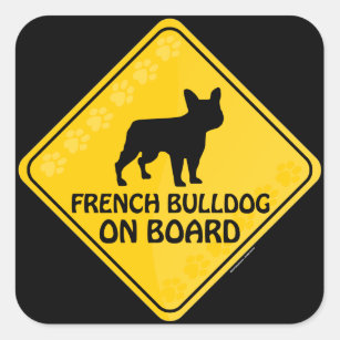 Französische Bulldogge Xing Quadratischer Aufkleber