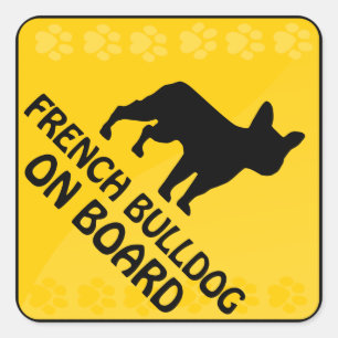 Französische Bulldogge Xing Quadratischer Aufkleber