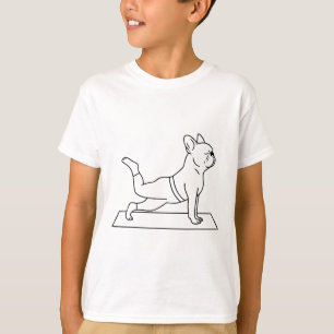 Französische Bulldogge Yoga Lustige Französin T-Shirt