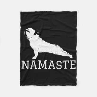 Französische Bulldogge Yoga Lustige Frenchie Namas Fleecedecke