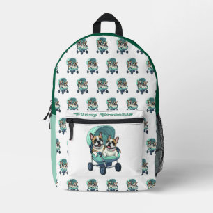 Französische Bulldogge Zwillinge Bedruckter Rucksack