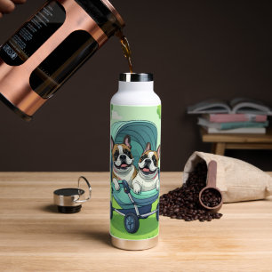 Französische Bulldogge Zwillinge Trinkflasche