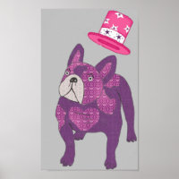Französische Bulldogge Zylinder French Bulldog