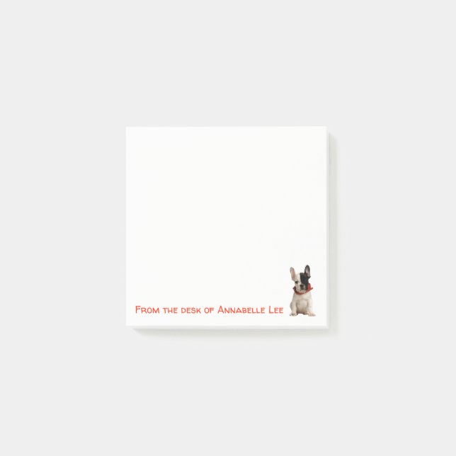 Französische Bulldoggen-Anmerkungen Post-it Klebezettel (Vorderseite)