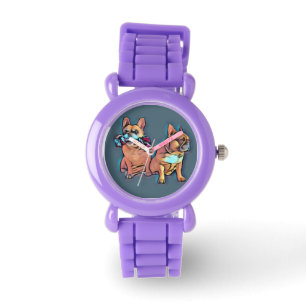Französische Bulldoggen Armbanduhr