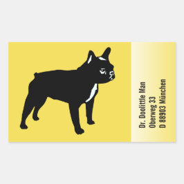 Französische Bulldoggen Aufkleber mit Text