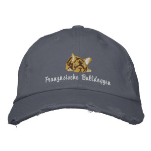 Französische Bulldoggen Bestickte Kappe