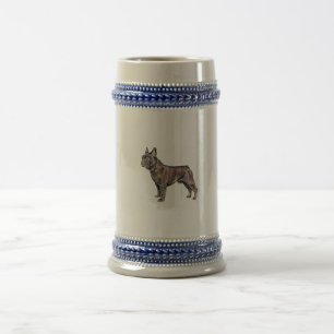 Französische Bulldoggen-Bier Stein Bierglas