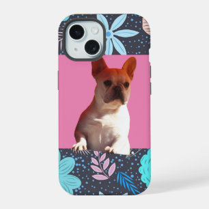 Französische Bulldoggen Blumen French Bulldog iPhone 15 Hülle
