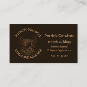 Französische Bulldoggen-Brüter und Training Visitenkarte