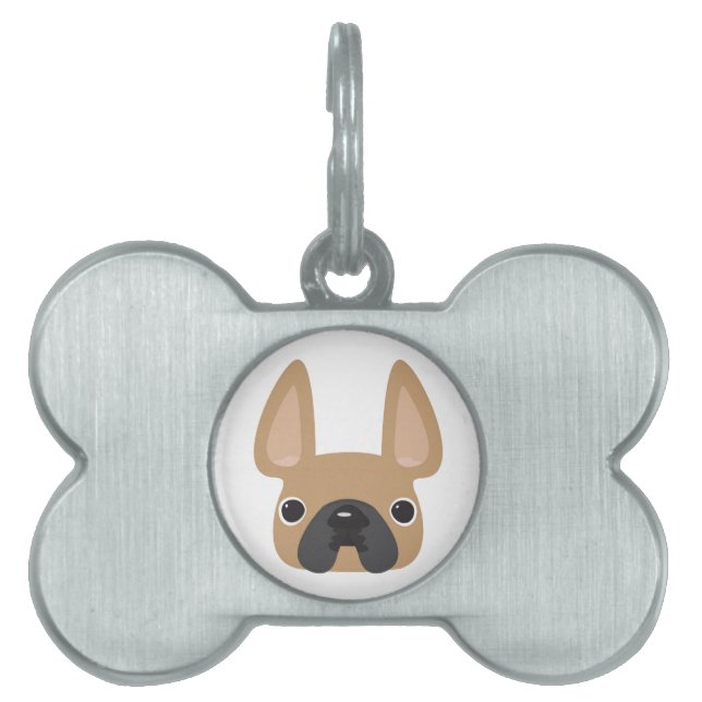 Französische Bulldoggen-Erkennungsmarken Tiermarke (Vorderseite)