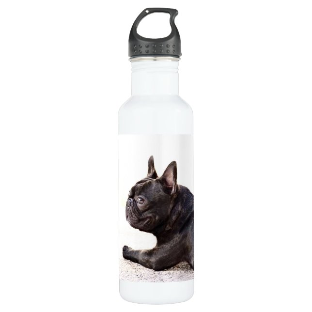 Französische Bulldoggen-Freiheit Trinkflasche (Vorderseite)