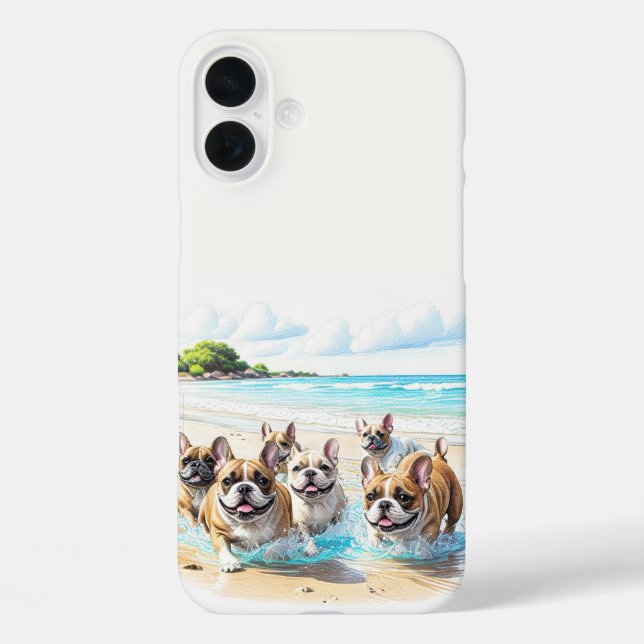 Französische Bulldoggen French Bulldog Rudel Case-Mate iPhone Hülle (Rückseite)