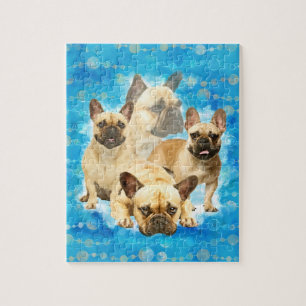 Französische Bulldoggen - Frenchie Collage Puzzle