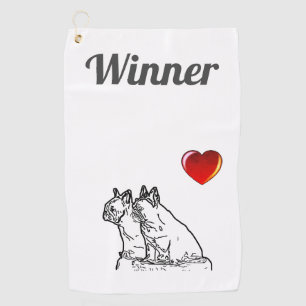 französische Bulldoggen Freunde French Bulldog Golfhandtuch