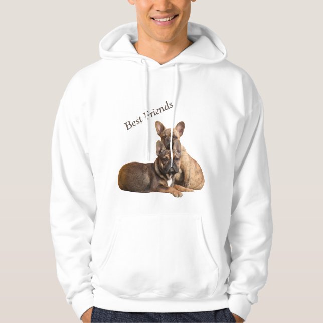 Französische Bulldoggen Friends French Bulldog Hoodie (Vorderseite)