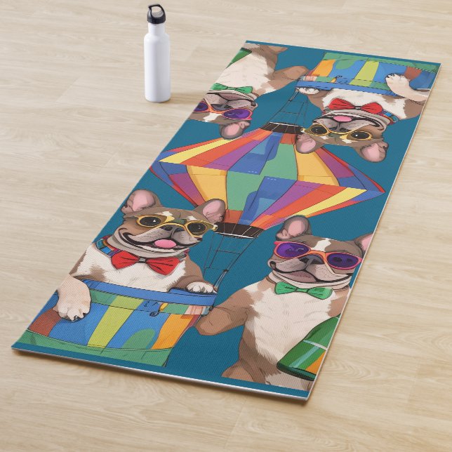 Französische Bulldoggen Frohes Neues Jahr Yogamatte (Beispiel)